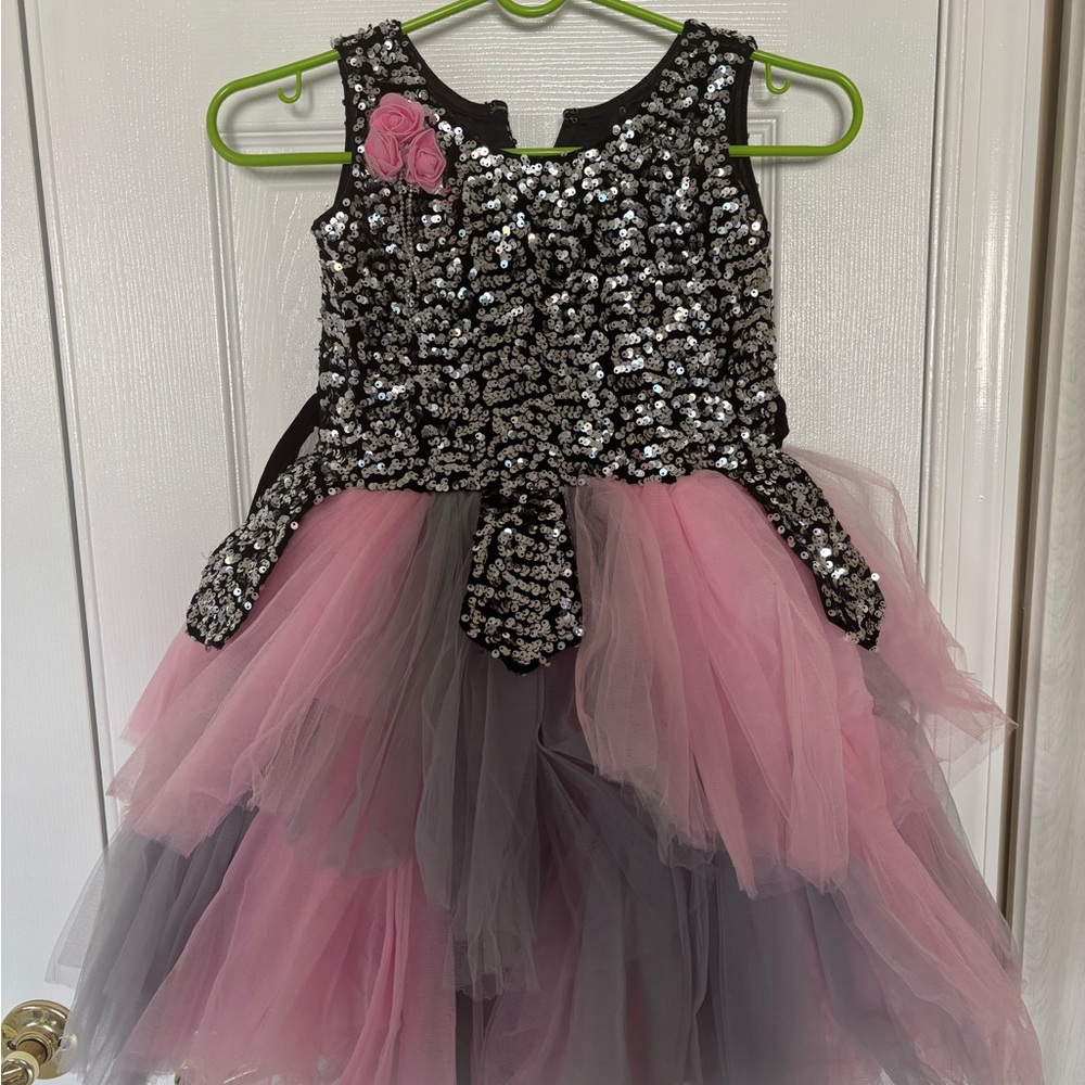Sparkling Pink and Black Kids Costume